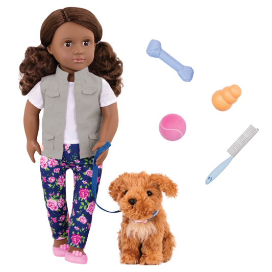 Our Generation Malia - 18" Doll & Pet Poodle Set