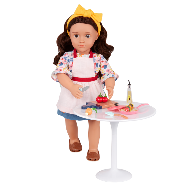 Our Generation Rayna 18" Posable Food Truck Doll with Storybook