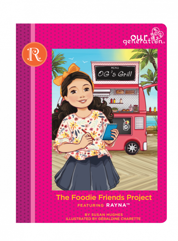 Our Generation Rayna 18" Posable Food Truck Doll with Storybook