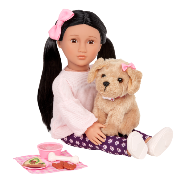 Our Generation Jin & Charm 18" Doll & Pet Set