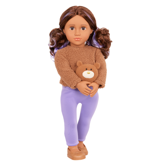 Our Generation Mylena 18" Fashion Doll with Plush Bear