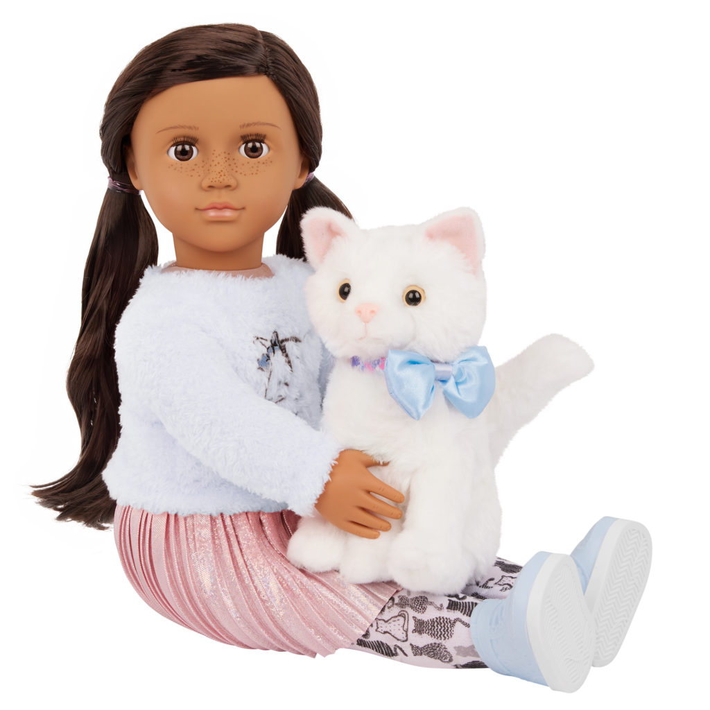 Our Generation Carlina & Opal 18" Doll & Pet Cat Set