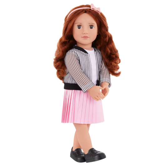 Our Generation Jacinta 18" Fashion Doll with Pink Skirt & Sweater