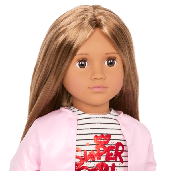 Our Generation Elena 18" Fashion Doll with Jacket & Super Girl Top