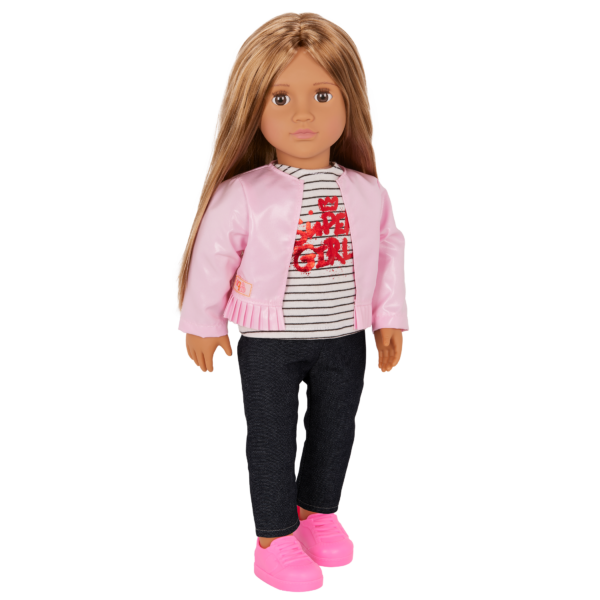 Our Generation Elena 18" Fashion Doll with Jacket & Super Girl Top