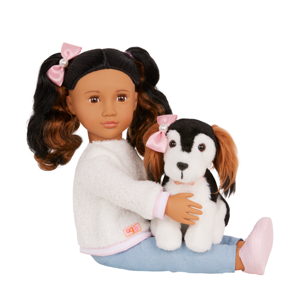 Our Generation Nastassia & Angel 18" Doll & Pet Puppy Set