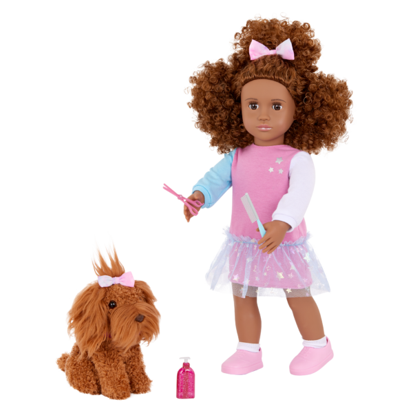 Our Generation Safie & Ginger 18" Doll & Pet Puppy Set