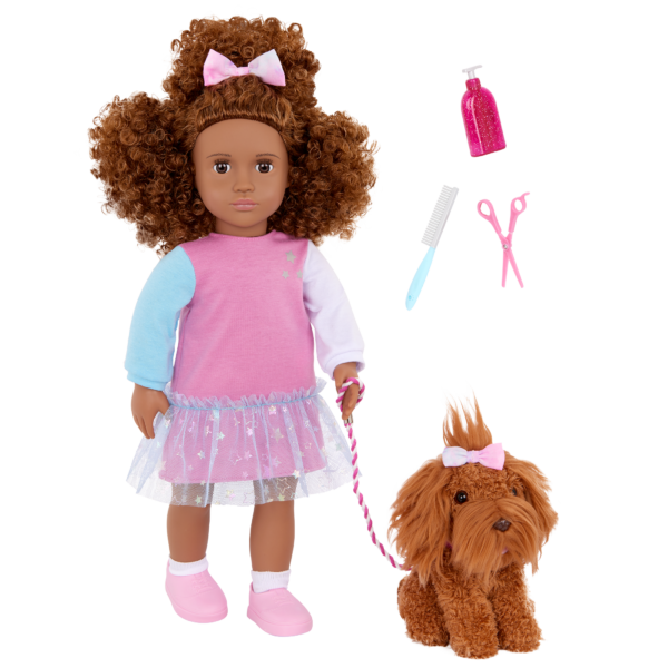 Our Generation Safie & Ginger 18" Doll & Pet Puppy Set