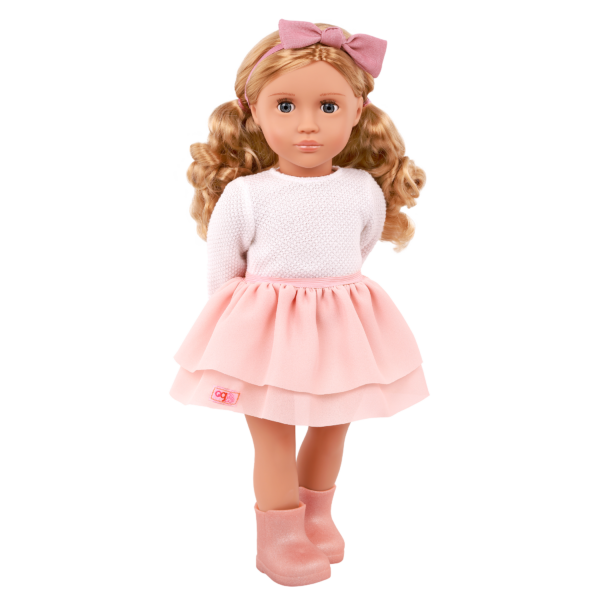 Our Generation Effie 18'' Fashion Doll Pink Bow & Skirt Outfit