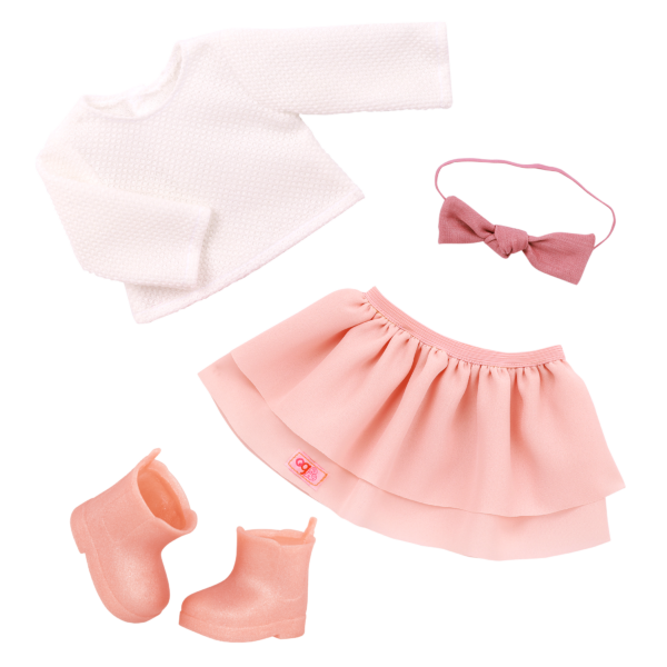 Our Generation Effie 18'' Fashion Doll Pink Bow & Skirt Outfit