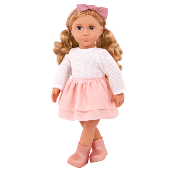 Our Generation Effie 18'' Fashion Doll Pink Bow & Skirt Outfit