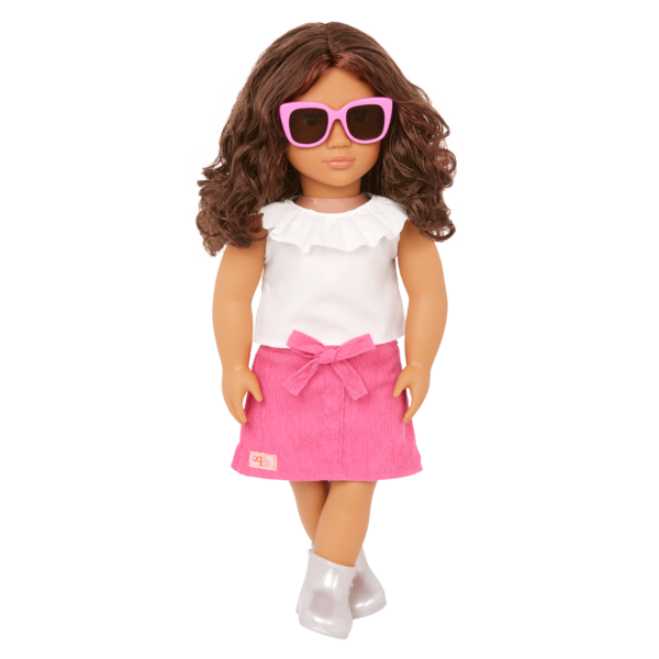 Our Generation Valentina 18'' Fashion Doll Frilly Top & Pink Skirt Outfit