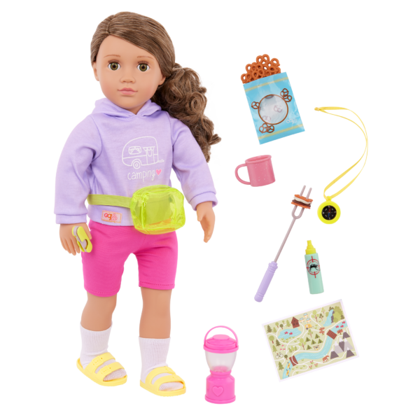 Our Generation Vivian 18'' Camping Doll & Accessories Set