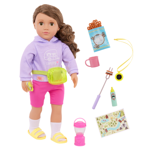 Our Generation Vivian 18'' Camping Doll & Accessories Set