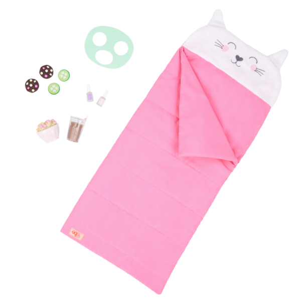 Our Generation Larissa 18'' Slumber Party Doll Sleeping Bag & Sleepover Accessories Set