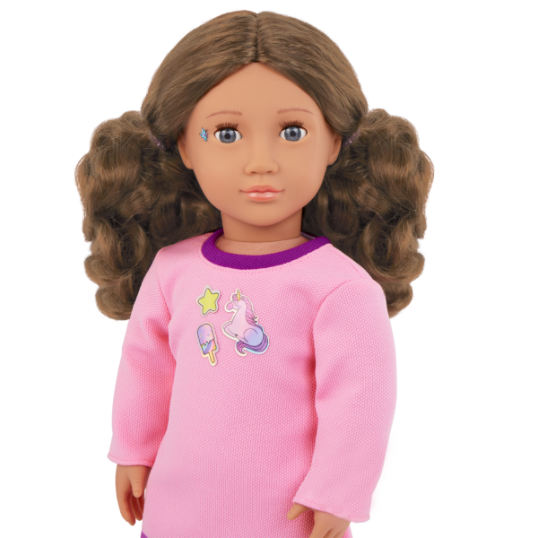 Our Generation Finley 18" Doll with 50+ Stickers & Sticker Book Set