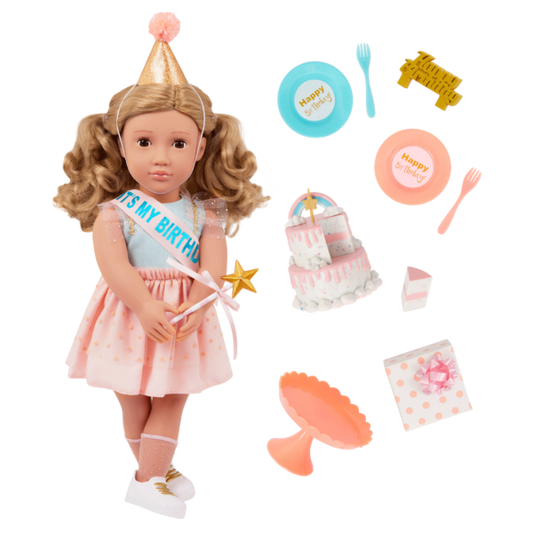 Our Generation Romy 18" Birthday Party Doll & Accessories Set