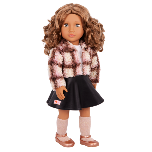 Our Generation Ana 18" Fashion Doll in Faux Shearling Jacket