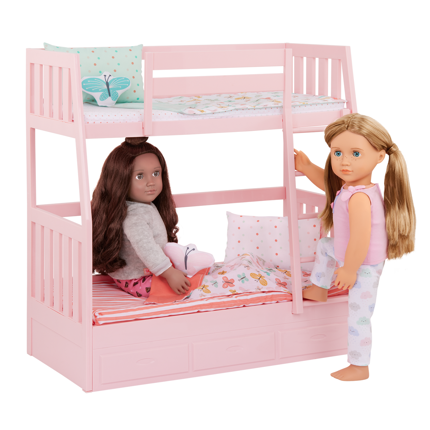 Our Generation Dreams for Two Pink Bunk Beds Accessory Set for 18" Dolls