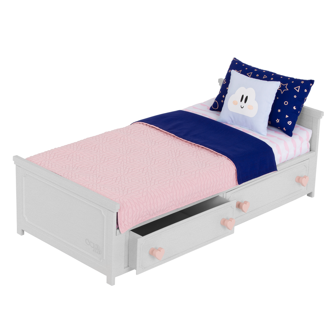 Our Generation Starry Slumbers Platform Bed Furniture Accessory Set for 18" Dolls