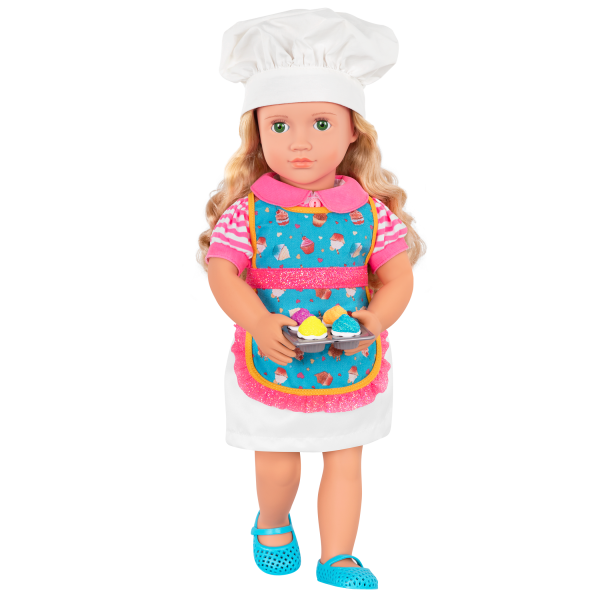 Our Generation Jenny 18" Posable Baking Doll with Storybook & Accessories