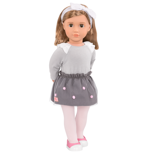 Our Generation Bina 18" Fashion Doll with Pom Pom Skirt