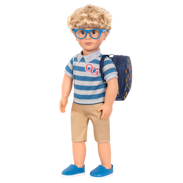 Our Generation Leo 18" Boy Doll with School Bag