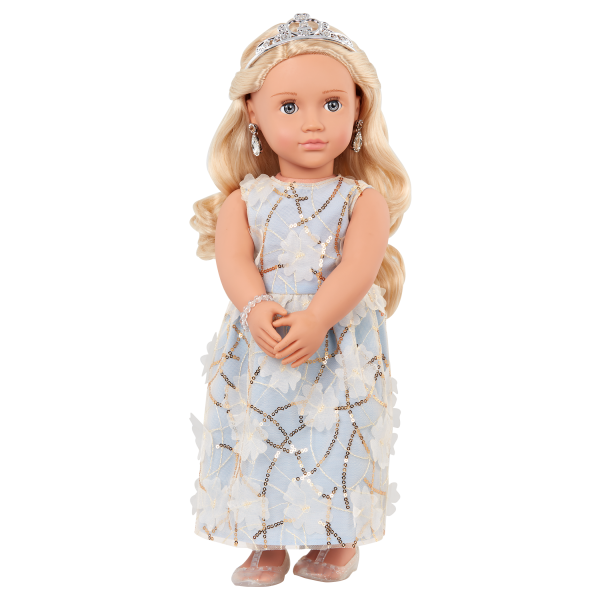 Our Generation Ellory 18" Fashion Doll with Tiara & Floral Gown Outfit