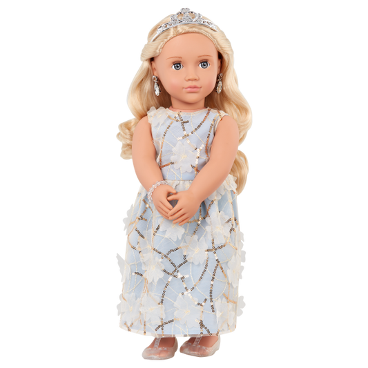 Our Generation Ellory 18" Fashion Doll with Tiara & Floral Gown Outfit