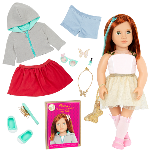 Our Generation Cambi 18" Fashion Doll Starter Kit in Gift Box with Mix & Match Outfits